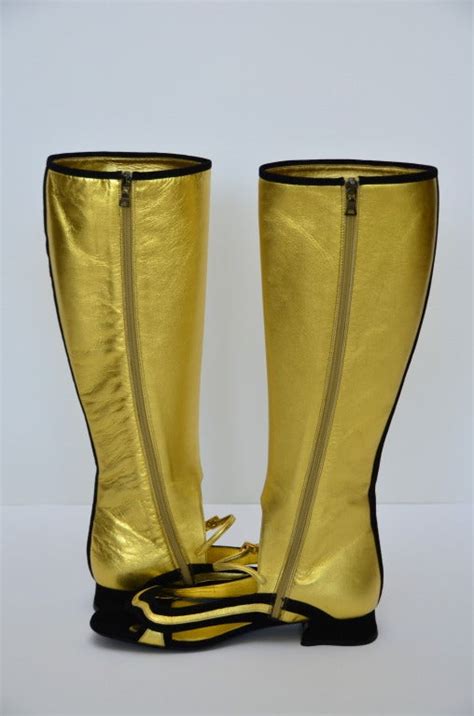 prada gold thigh high boot